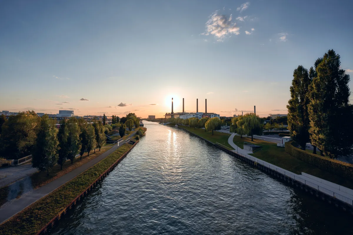 Wolfsburg Panorama Sonnenuntergang