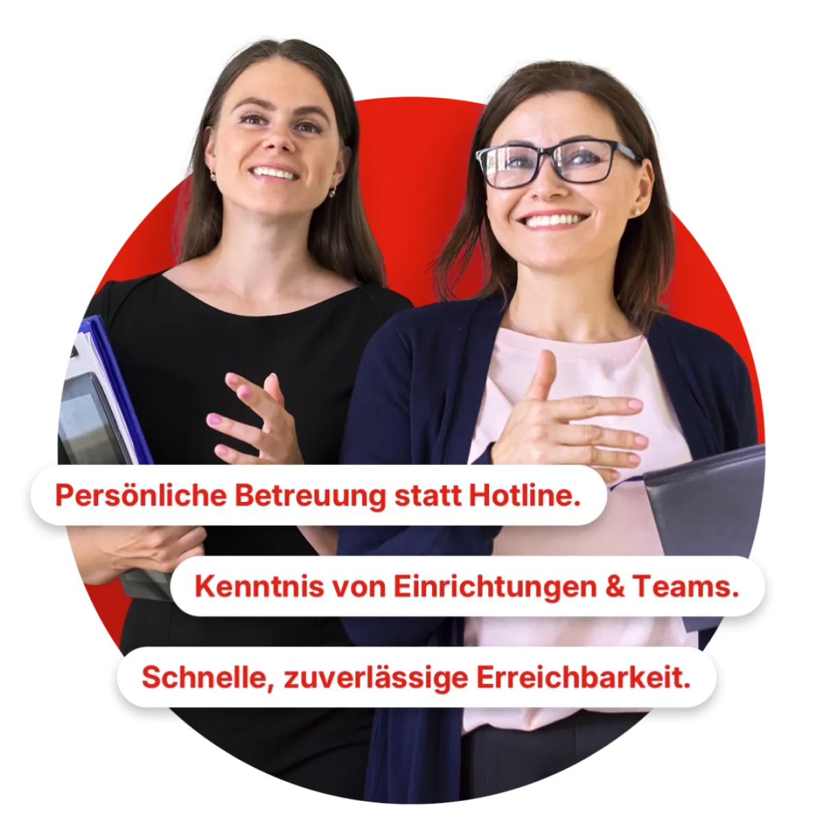 Zwei menschen mit Akten in der Hand