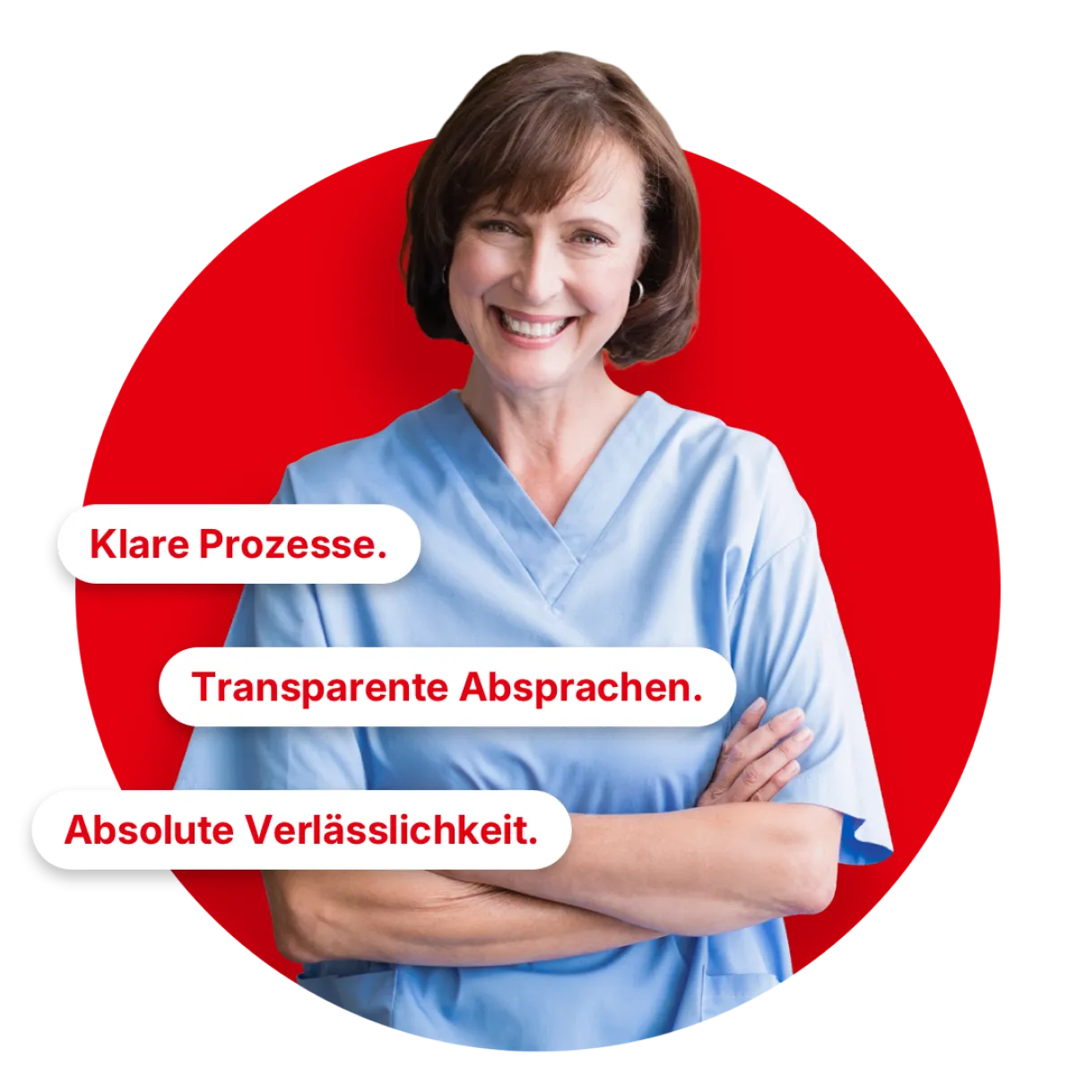 freundliche Pflegerin mittleren Alters