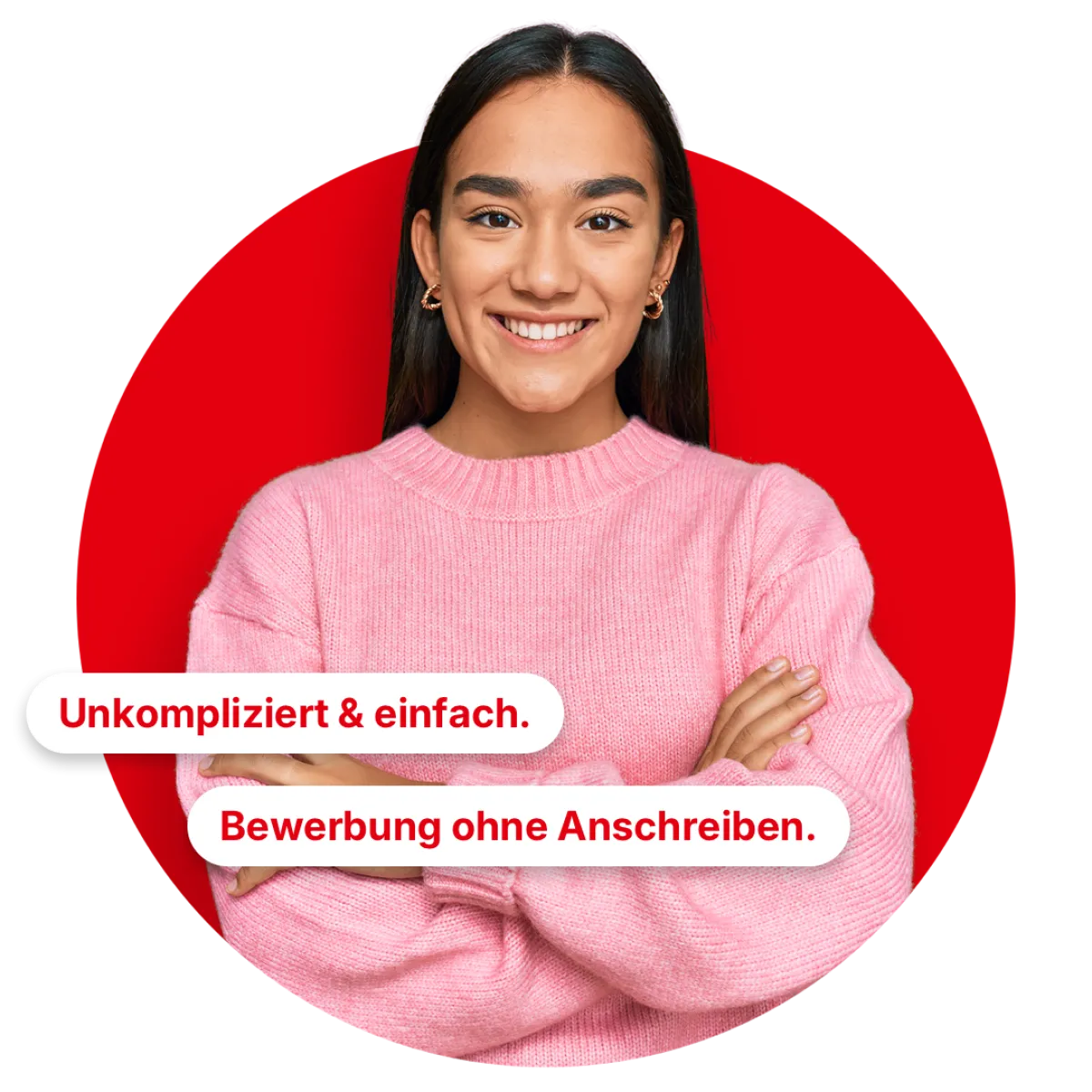 selbstbewusste Frau in pink