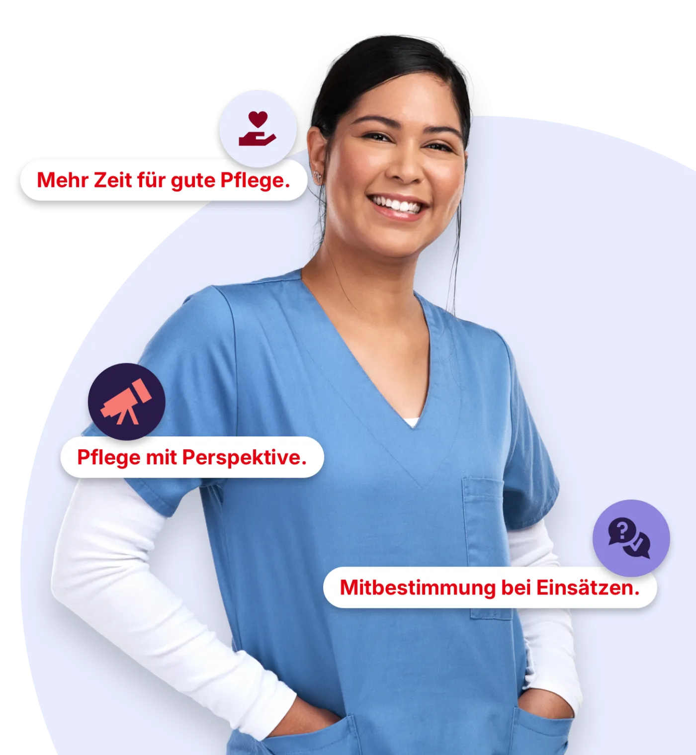 Pflegefachkraft lächelt